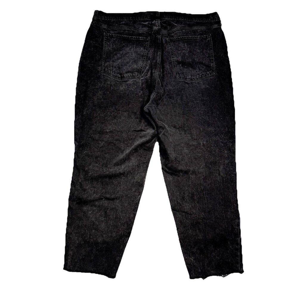 Old Navy Sky Hi Jeans Womens Plus 24 Black Distressed Button Straight 44 x 27 - Picture 2 of 9